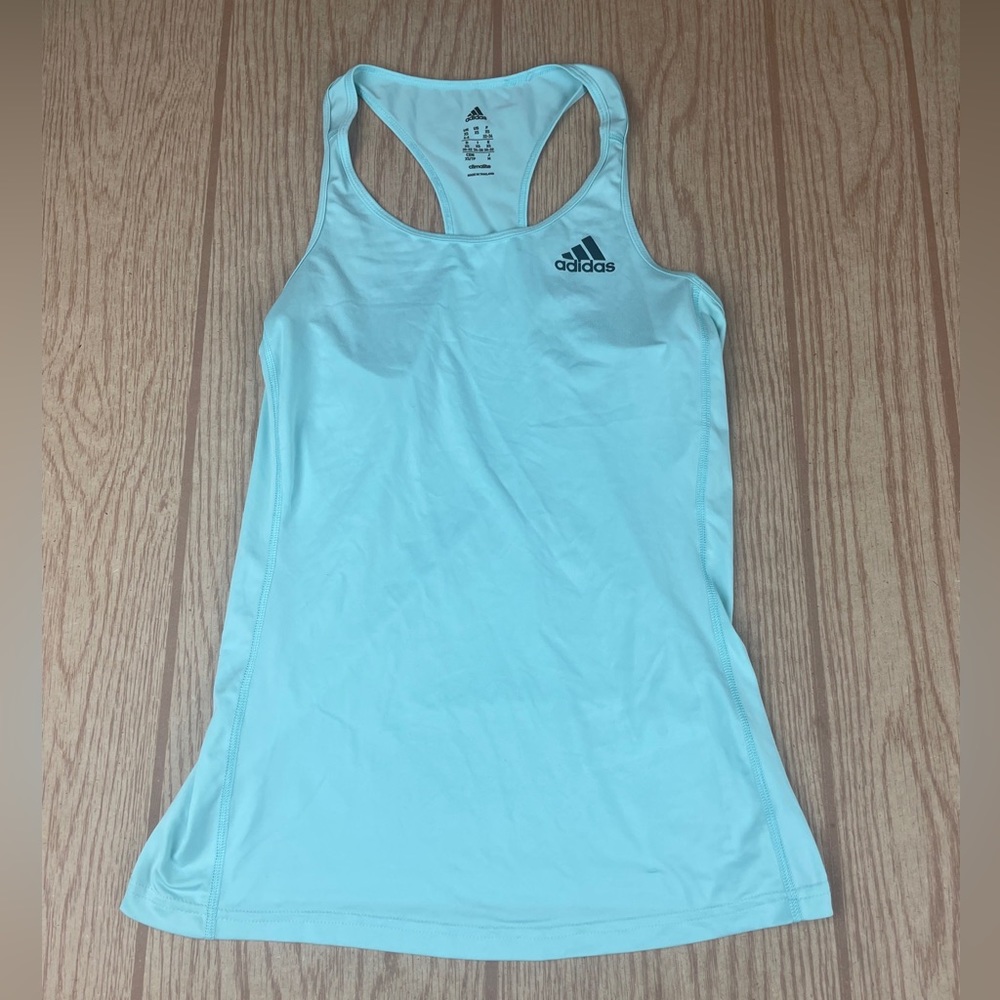 adidas women’s climalite running tank top racerback light blue XS